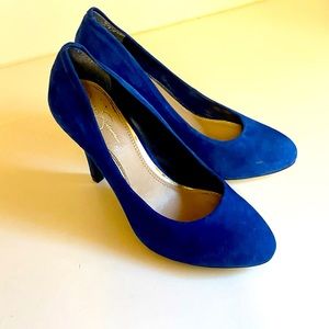 JESSICA SIMPSON BLUE SUEDE HEELS